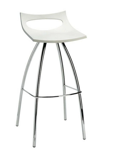 Hoker Diablito 65 cm biały chrom nowoczesny bez oparcia do kuchni i wyspy SCAB Design