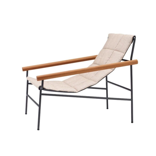 Fotel wypoczynkowy Glam outdoor do ogrodu i na taras, tkanina, styl glamour, z podłokietnikami