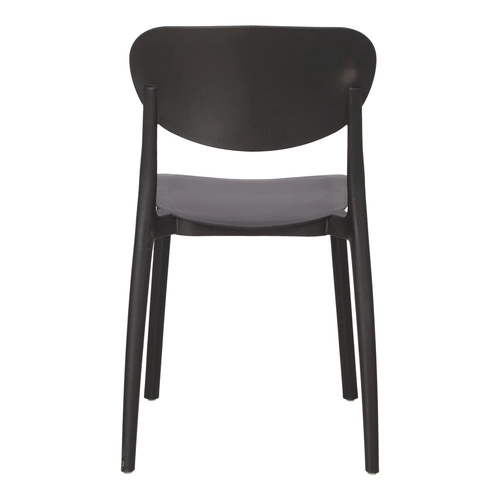 Krzesło ogrodowe Plasta czarne 5five simply smart z polipropylenu łatwe w czyszczeniu sztaplowane