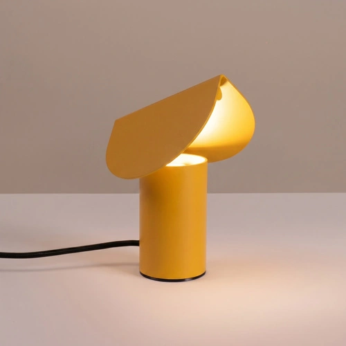 Lampa biurkowa LED BISCUIT żółta nowoczesna na biurko do salonu