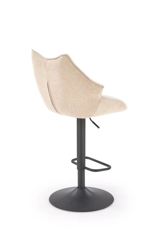 Hoker Fraser beżowy loftowy z oparciem, regulowany, obrotowy do kuchni i wyspy Intesi