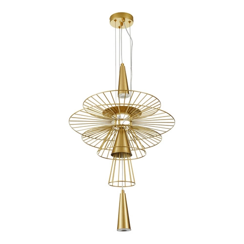 Lampa wisząca SUSSO S złota 40 cm nowoczesna metalowa do salonu i jadalni Step into Design