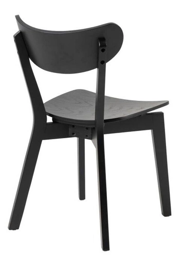 Krzesło drewniane Roxby czarne do jadalni i kuchni nowoczesne Actona styl loftowy