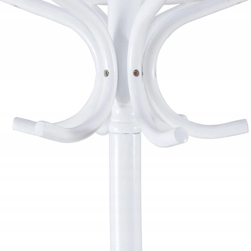 Wieszak stojący do przedpokoju Poulpe biały nowoczesny drewniany na ubrania Intesi