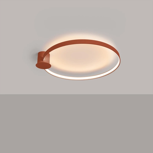 Plafon sufitowy LED RIO 78 czerwony nowoczesny okrągły do salonu kuchni sypialni Thoro