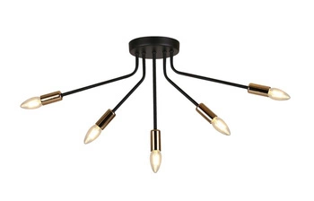 Lampa sufitowa Tiara 5x40W E14 czarny