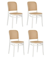 Zestaw 4 krzeseł Antonio białe
