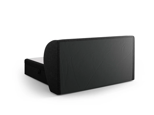 Łóżko tapicerowane Miley czarne 180x200 z pojemnikiem nowoczesne do sypialni