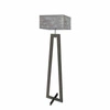 Lampa podłogowa JAWA abażur szary melanż stelaż hebanowy