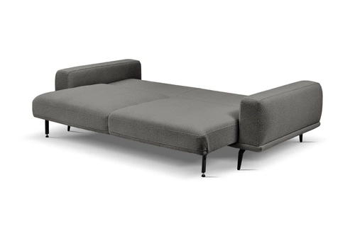 Sofa rozkładana Salmi 3 osobowa z funkcją spania do salonu ciemnoszara skandynawska