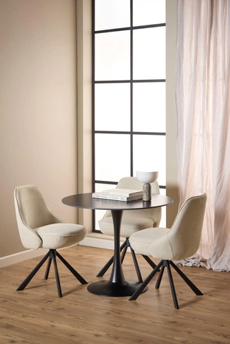 Krzesło Carlton obrotowe beżowe tapicerowane do jadalni Actona