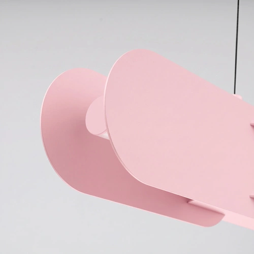 Lampa wisząca LED CHAIN 91 różowa nowoczesna do salonu nad stół