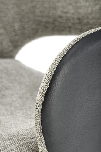 Krzesło obrotowe Odette szare tapicerowane do biura i gabinetu nowoczesne z podłokietnikami Intesi