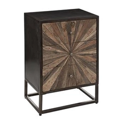 Komoda drewniana z 3 szufladami Origins industrialna na nóżkach do salonu i sypialni 49 cm