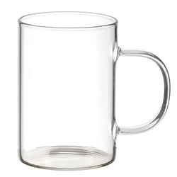 Szklanka Intesi Coloured 300 ml z uchem transparentna do kawy i herbaty minimalistyczna