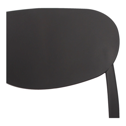 Krzesło ogrodowe Plasta czarne 5five simply smart z polipropylenu łatwe w czyszczeniu sztaplowane