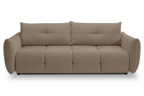 Sofa rozkładana 3 osobowa Bode z funkcją spania i pojemnikiem brązowa do salonu