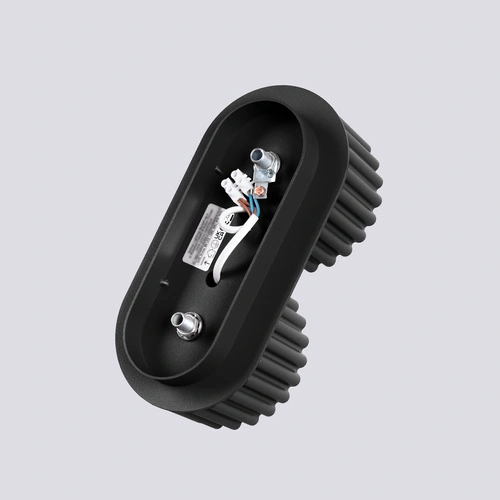 Plafon sufitowy nowoczesny czarny AURA 2 do salonu i kuchni aluminium 2xGX53