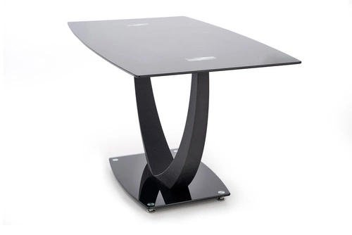 Stół do jadalni nowoczesny czarny szklany Tano 140x80 cm Intesi elegancki design