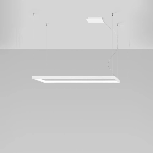 Żyrandol LED Tuula L biały nowoczesny do salonu industrialny 130 cm Thoro