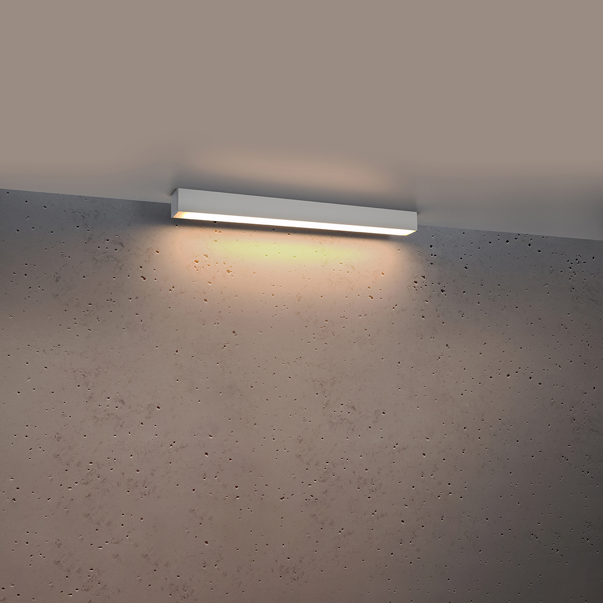 Plafon sufitowy LED Pinne 67 cm biały nowoczesny do kuchni, salonu i sypialni Thoro