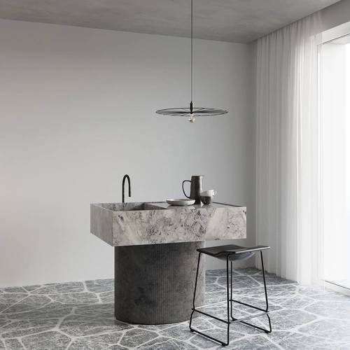 Lampa wisząca Sirkel 60 czarna nowoczesna metalowa do salonu i jadalni Thoro