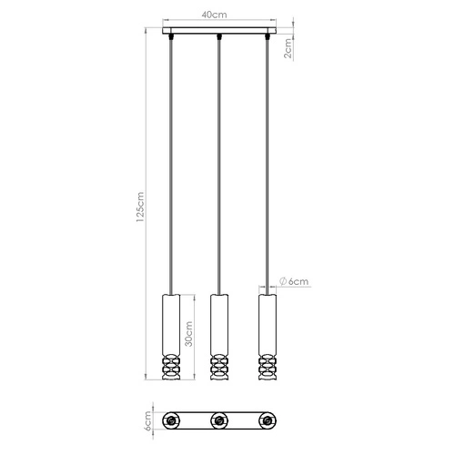 Nowoczesna lampa wisząca LIRO 3L biała metalowa do salonu i kuchni SOLLUX LIGHTING
