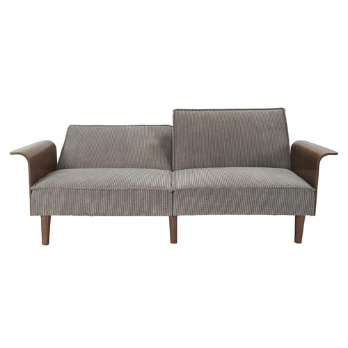 Sofa rozkładana Scott szara sztruksowa 3 osobowa z regulowanym oparciem do salonu Intesi