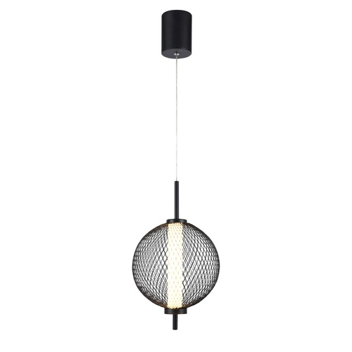 Lampa wisząca LED PUMA 20cm czarna kula do salonu kuchni i jadalni regulowana