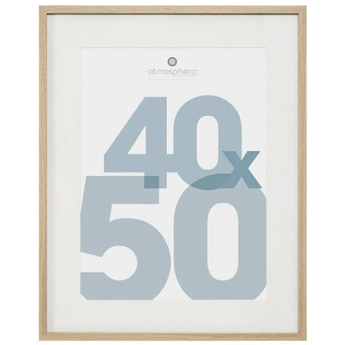 Ramka na zdjęcia 40x50 na ścianę drewniana naturalna Manu skandynawska Atmosphera