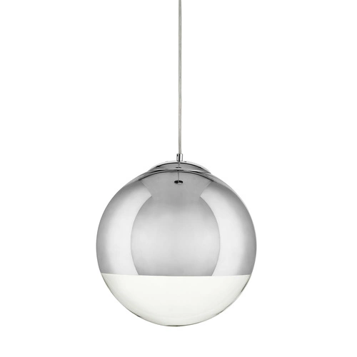 Lampa wisząca kula szklana chromowana FLASH M Step into Design do salonu 30 cm