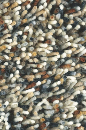 Dywan shaggy wełniany Shaggy Rocks Mix beżowy 140x200 nowoczesny do salonu i sypialni