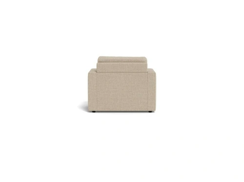 Fotel rozkładany do spania Fleury beżowy aksamitny do salonu