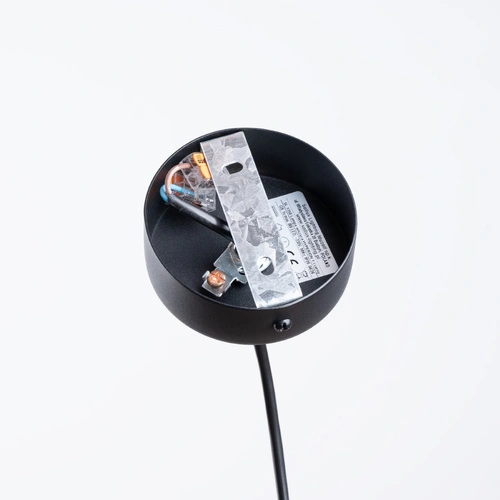 Lampa wisząca kula HYPERION 1 czarna nowoczesna do salonu regulowana wysokość