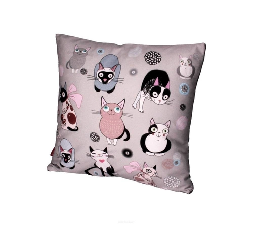 Poduszka dekoracyjna CATNIP welurowa antyalergiczna do salonu i sypialni multikolor 40x40