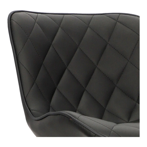 Hoker Aland czarny nowoczesny z oparciem obrotowy regulowany do kuchni i wyspy Intesi