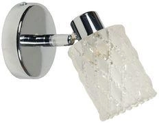 Nowoczesny kinkiet ścienny Trans CANDELLUX chrom metalowo-szklany do salonu i sypialni 14 cm