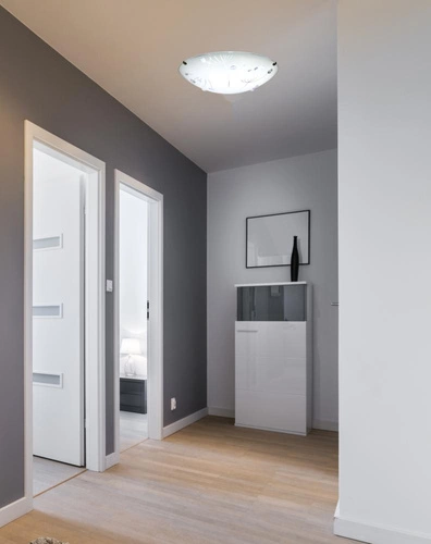 Plafon sufitowy LED Astro 30 cm nowoczesny szklany transparentny do salonu i kuchni