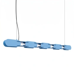 Lampa wisząca LED CHAIN 158 błękitna nowoczesna do jadalni