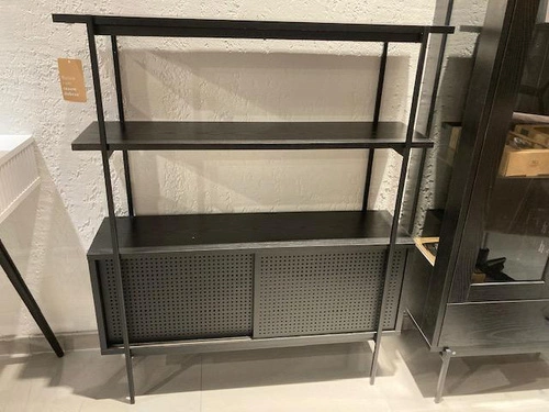 Regał z szafką Angus czarny OUTLET