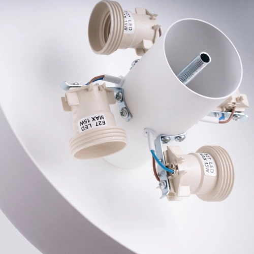 Plafon sufitowy OMIQ biały okrągły nowoczesny do salonu i sypialni SOLLUX 30 cm