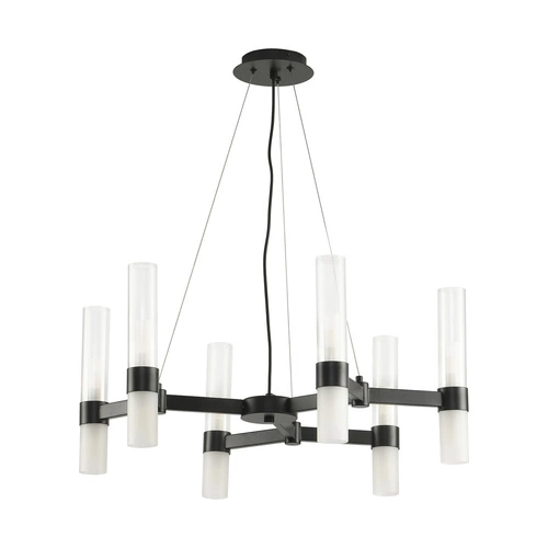 Lampa sufitowa CANDELA-6 czarna minimalistyczna do salonu i jadalni Step into Design 70 cm