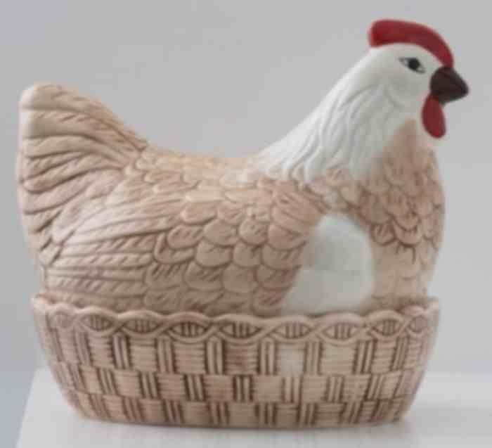 MC -Pojemnik Kura ceramiczna do przechow