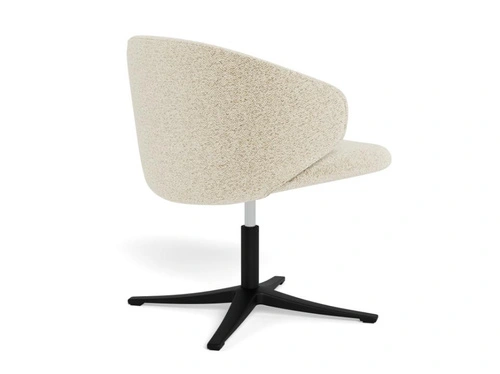 Fotel kubełkowy Ella obrotowy beżowy do salonu i jadalni nowoczesny