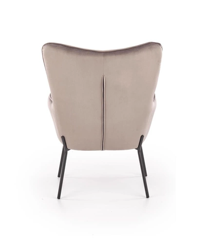 Fotel kubełkowy Cabres szary nowoczesny do salonu i biura z podłokietnikami Intesi