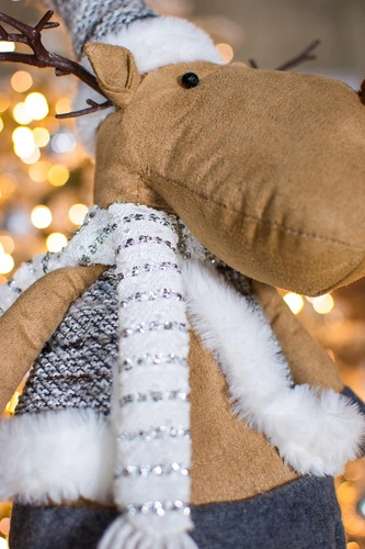 Pluszowy szary renifer figurka 70 cm    