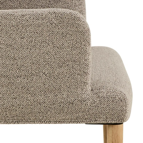 Actona Zoe beżowe krzesło tapicerowane skandynawskie do jadalni