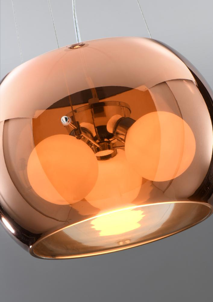 Lampa wisząca Gemo 30 3x40W G9 szklany złoty