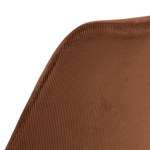 Krzesło do jadalni tapicerowane Eris Sztruks brązowe na czarnych nogach nowoczesne Actona