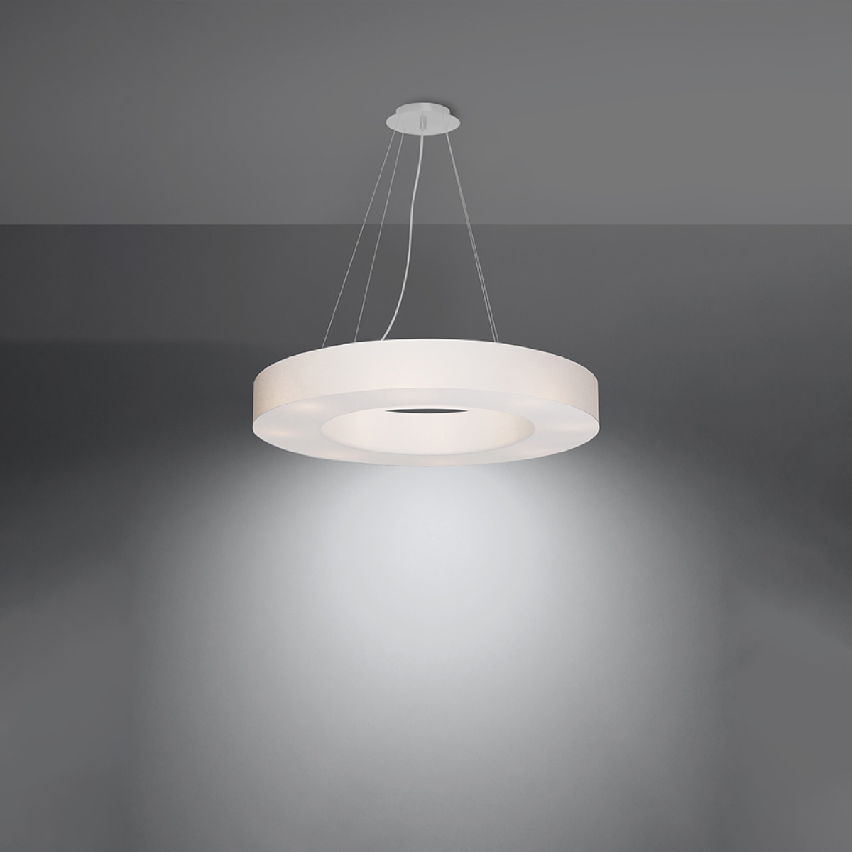 Żyrandol Saturno Slim 70 biały nowoczesny regulowany do salonu i jadalni Sollux Lighting